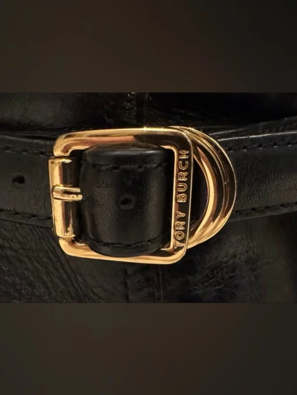 Tory Burch Black Leather Riding Boots